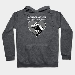 Sea Lion Conservation Heart Hoodie